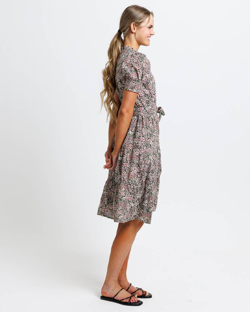 FLORAL BUTTON DOWN DRESS