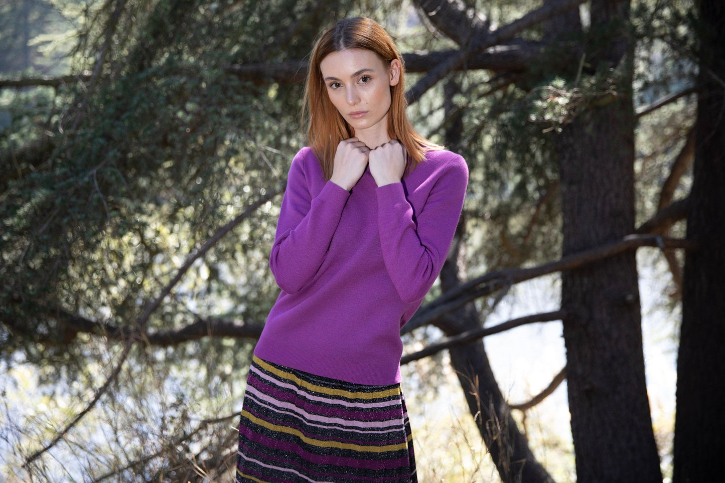 MM YEAR ROUND PLEATED - DARK MAGENTA