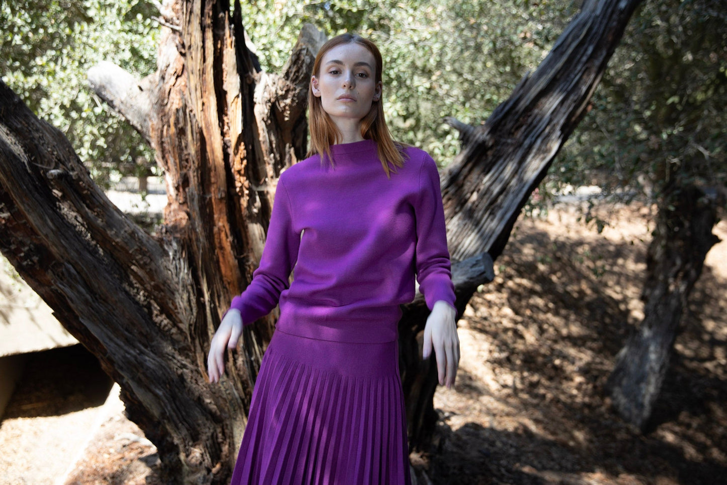 MM YEAR ROUND PLEATED - DARK MAGENTA