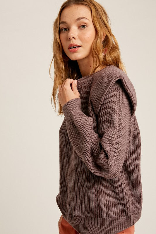 LAYERED SHOULDER SWEATER