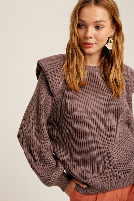 LAYERED SHOULDER SWEATER