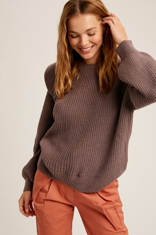 LAYERED SHOULDER SWEATER