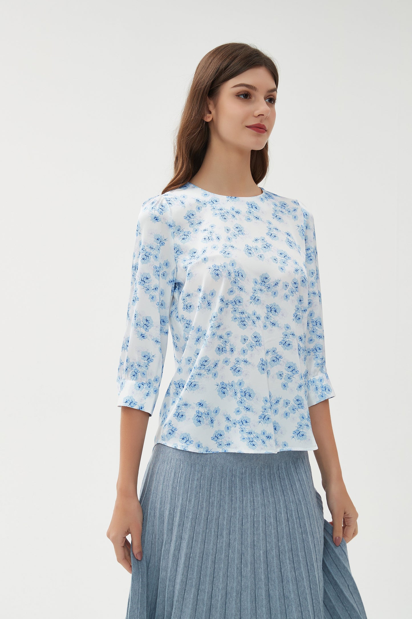 SILKY 1/2 SLEEVE BLOUSE byMM