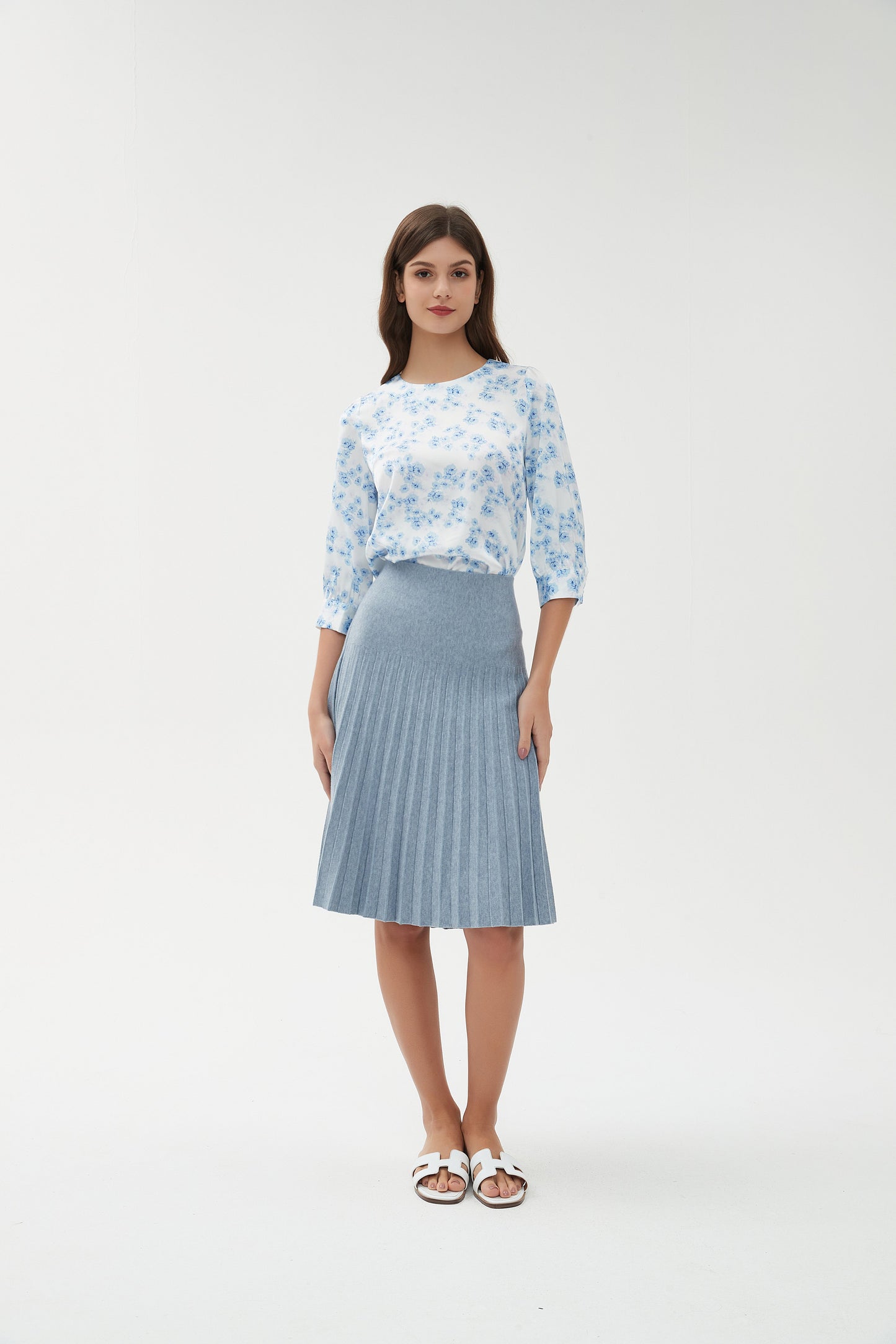 SILKY 1/2 SLEEVE BLOUSE byMM