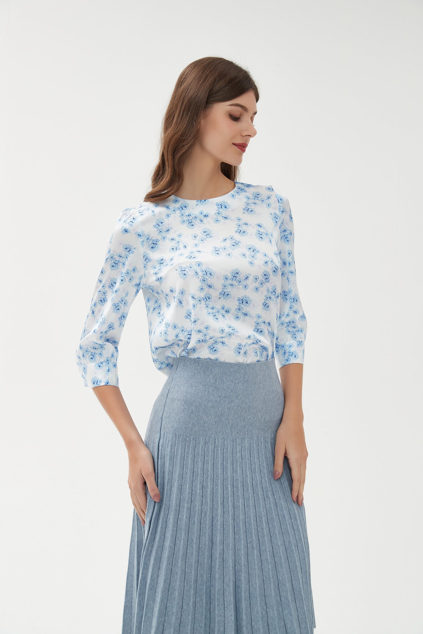 SILKY 1/2 SLEEVE BLOUSE byMM