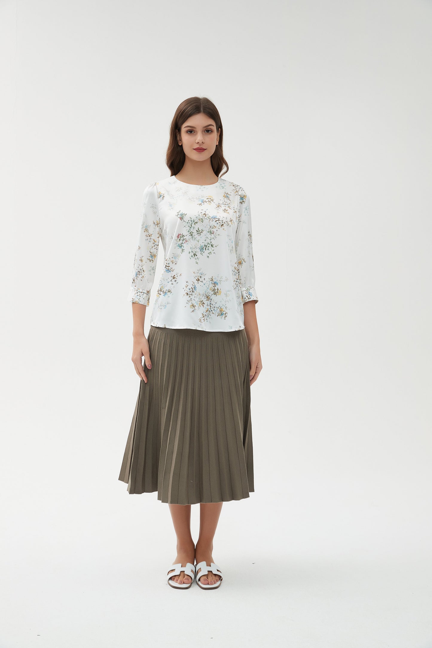 SILKY 1/2 SLEEVE BLOUSE byMM