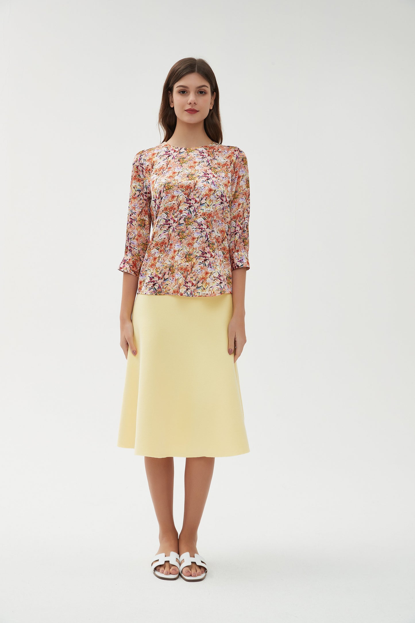 SILKY 1/2 SLEEVE BLOUSE byMM