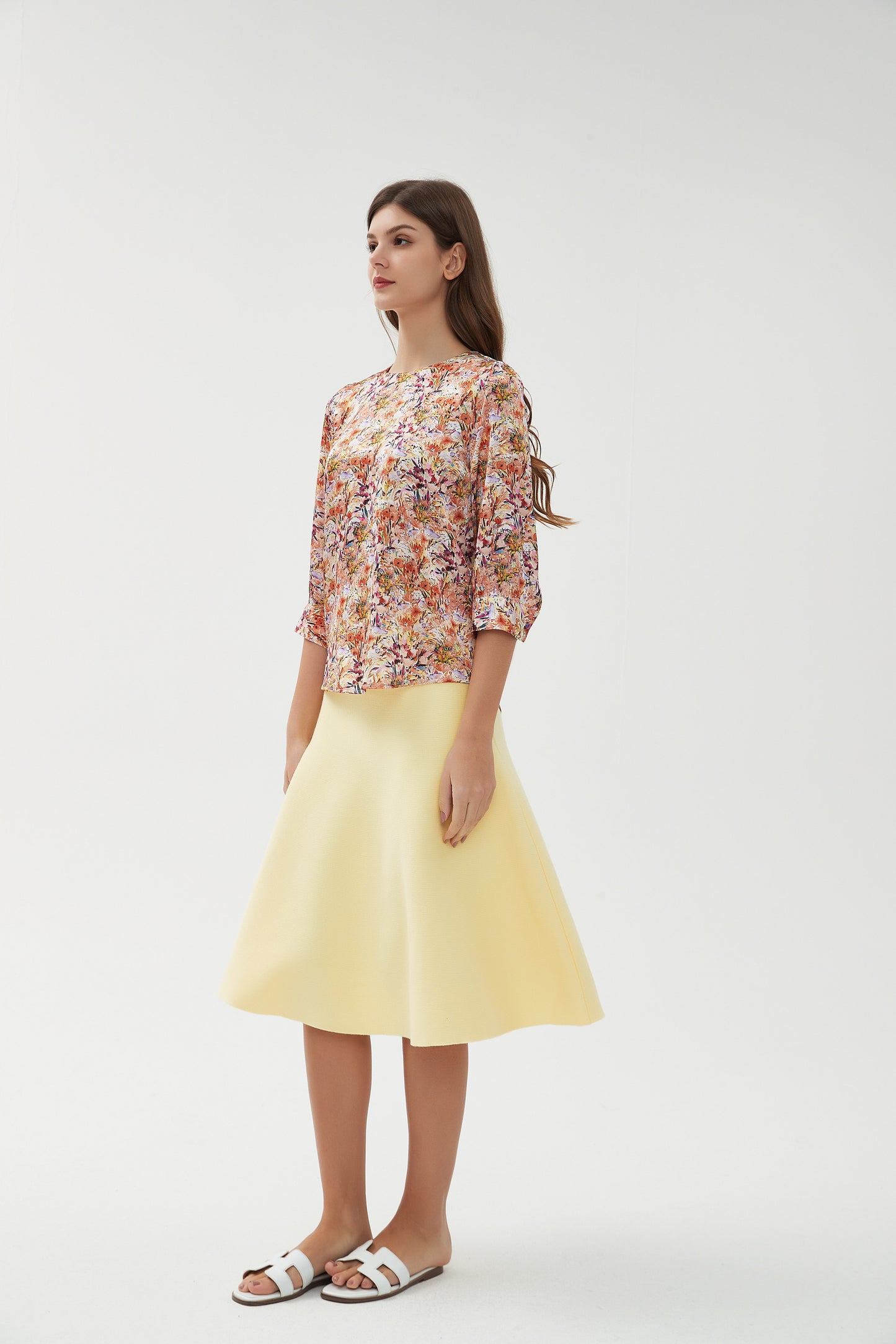 SILKY 1/2 SLEEVE BLOUSE byMM