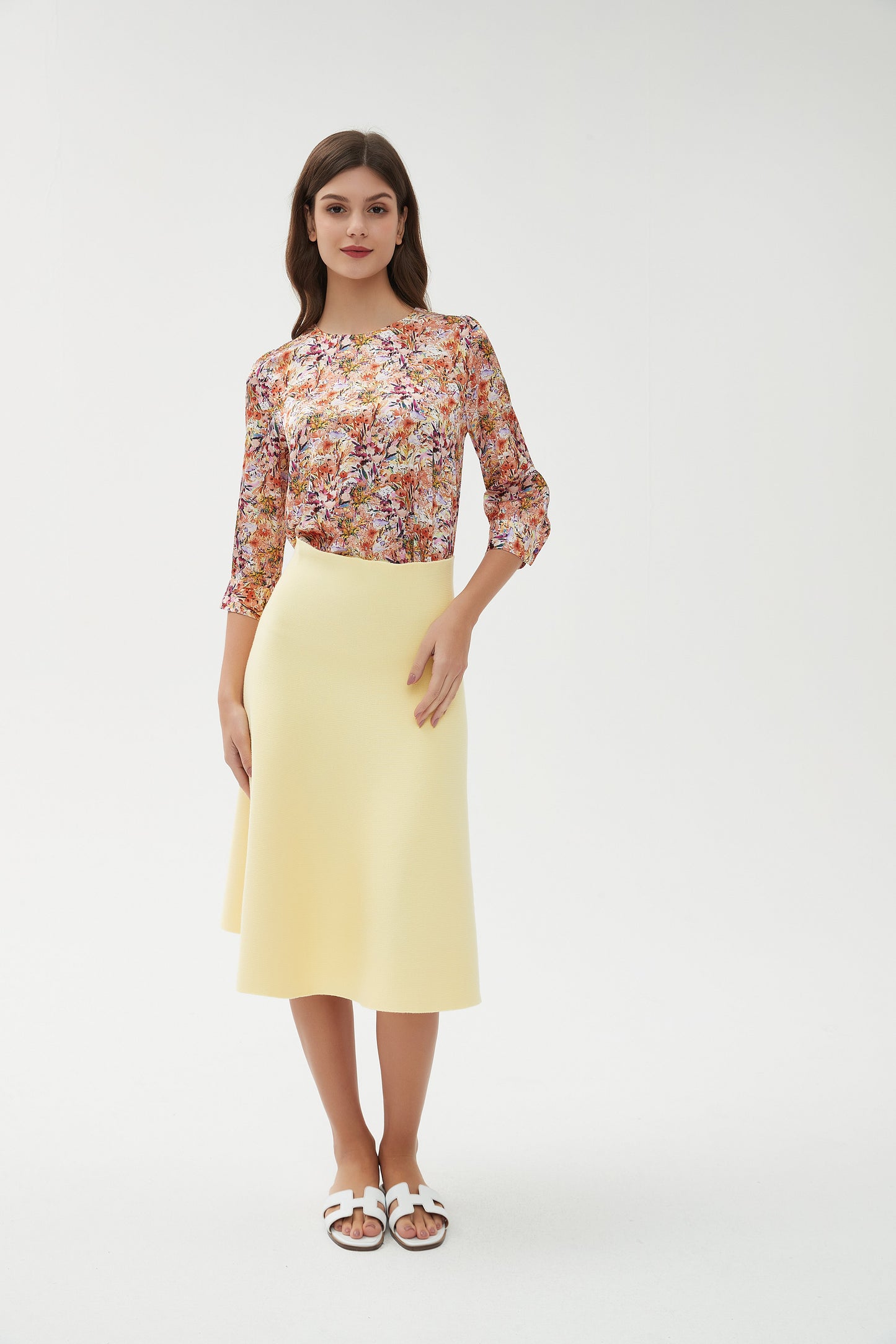 SILKY 1/2 SLEEVE BLOUSE byMM