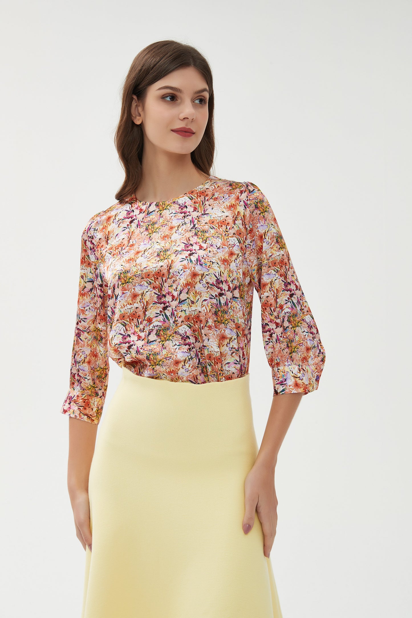 SILKY 1/2 SLEEVE BLOUSE byMM