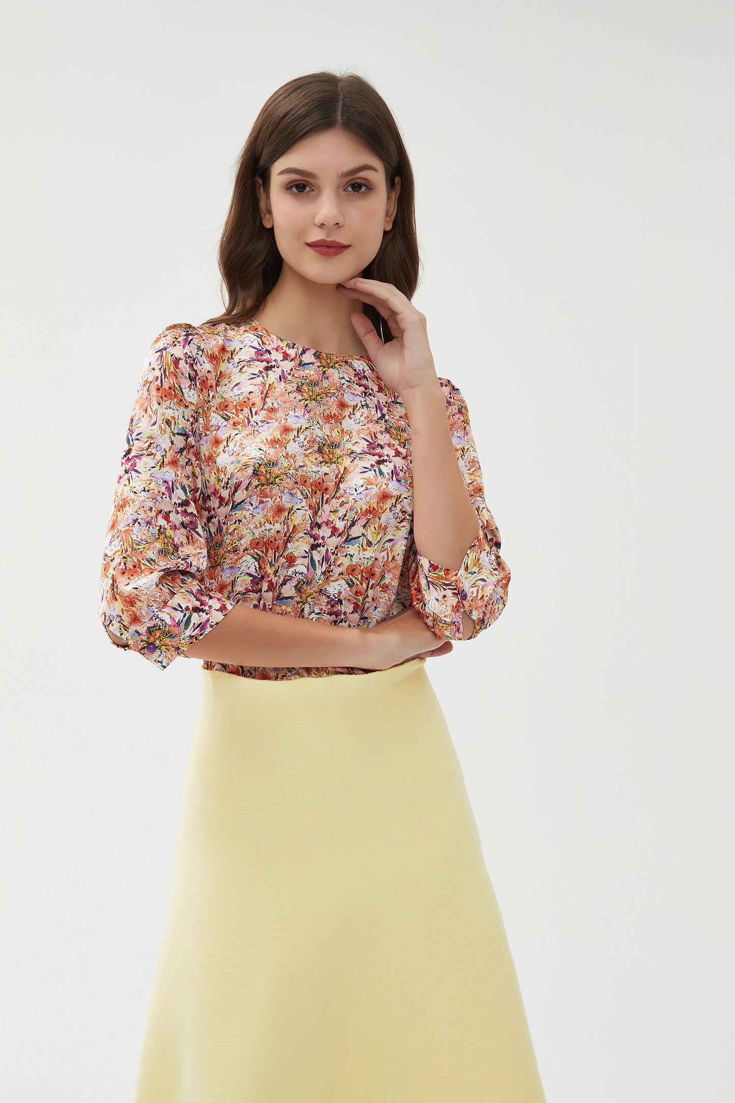SILKY 1/2 SLEEVE BLOUSE byMM