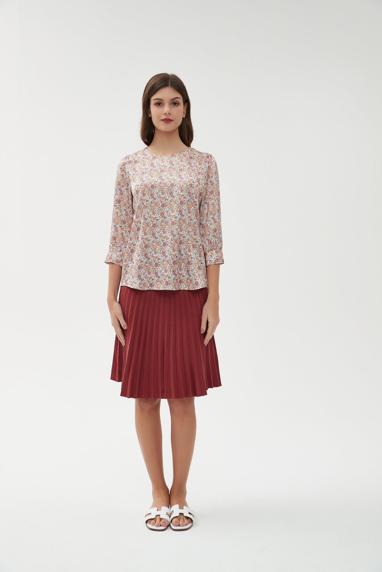 SILKY 1/2 SLEEVE BLOUSE byMM