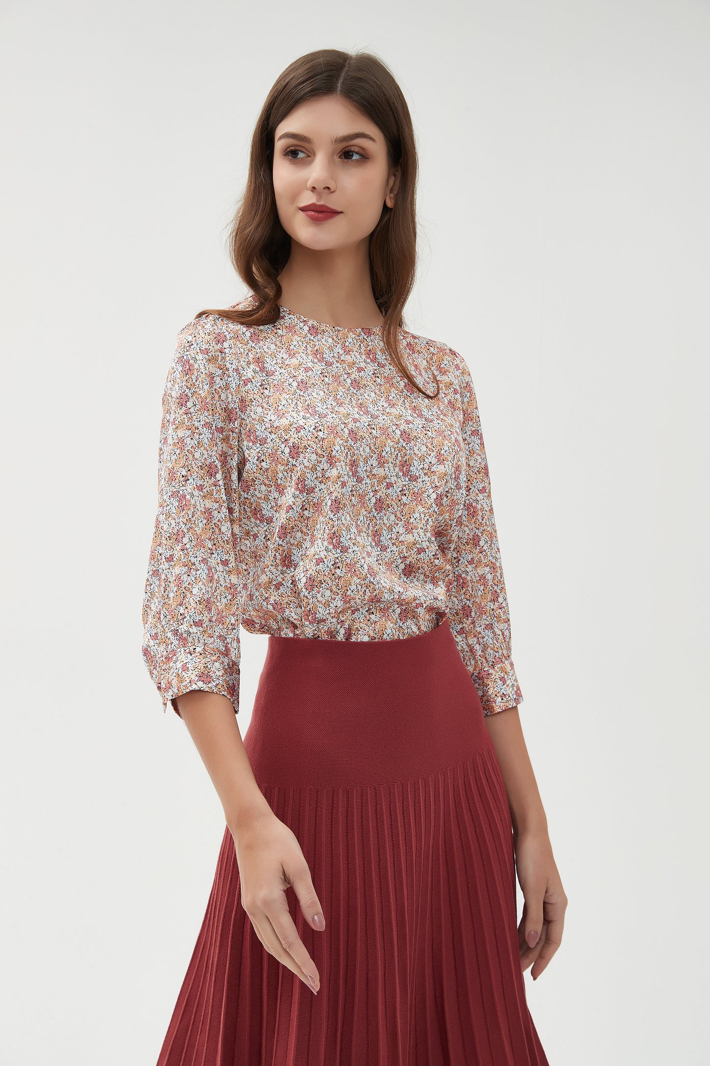 SILKY 1/2 SLEEVE BLOUSE byMM