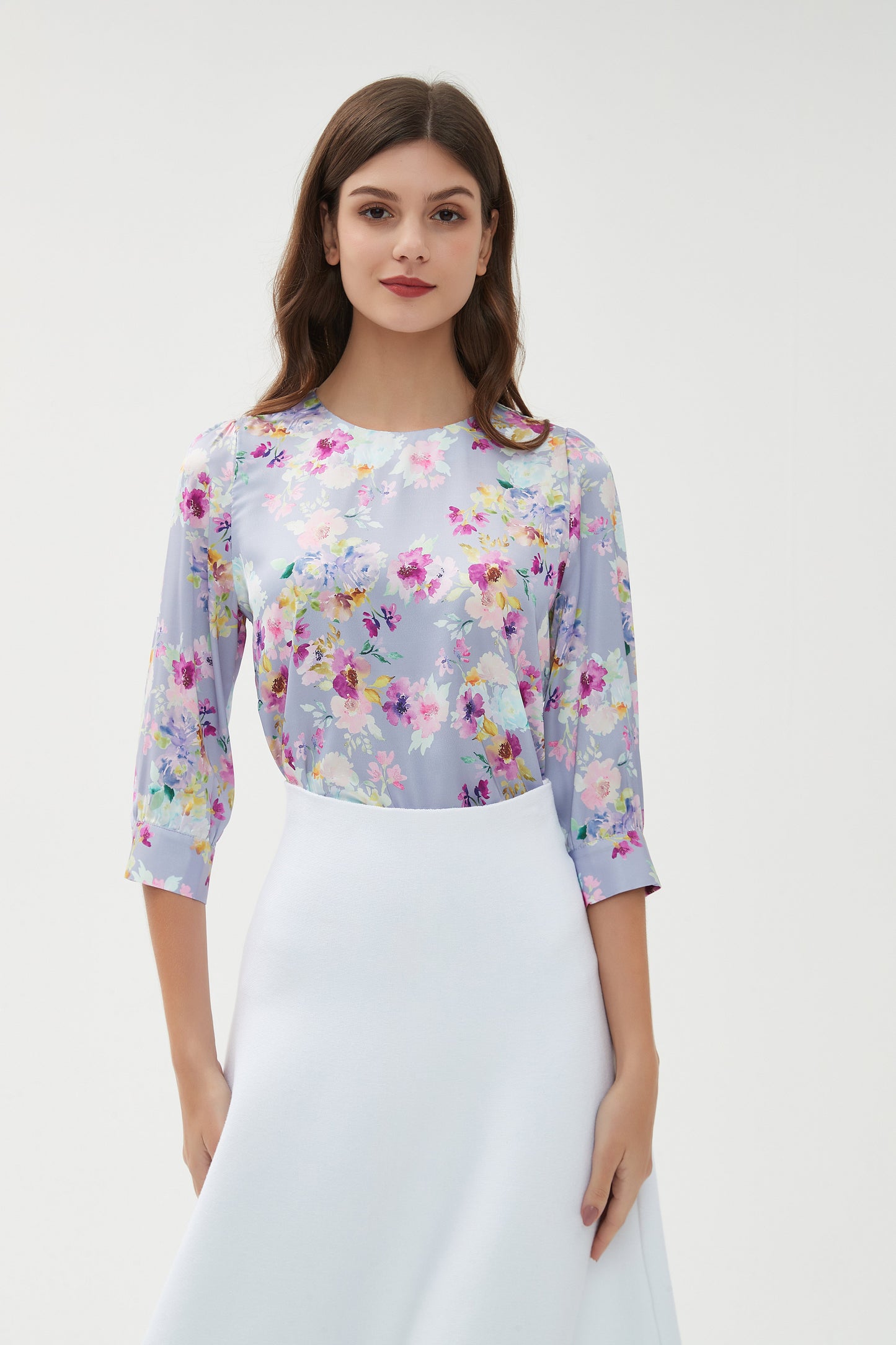 SILKY 1/2 SLEEVE BLOUSE byMM