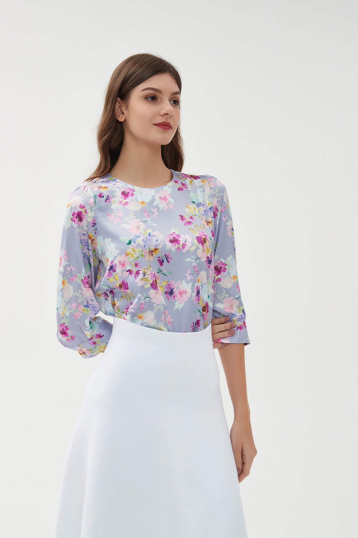 SILKY 1/2 SLEEVE BLOUSE byMM