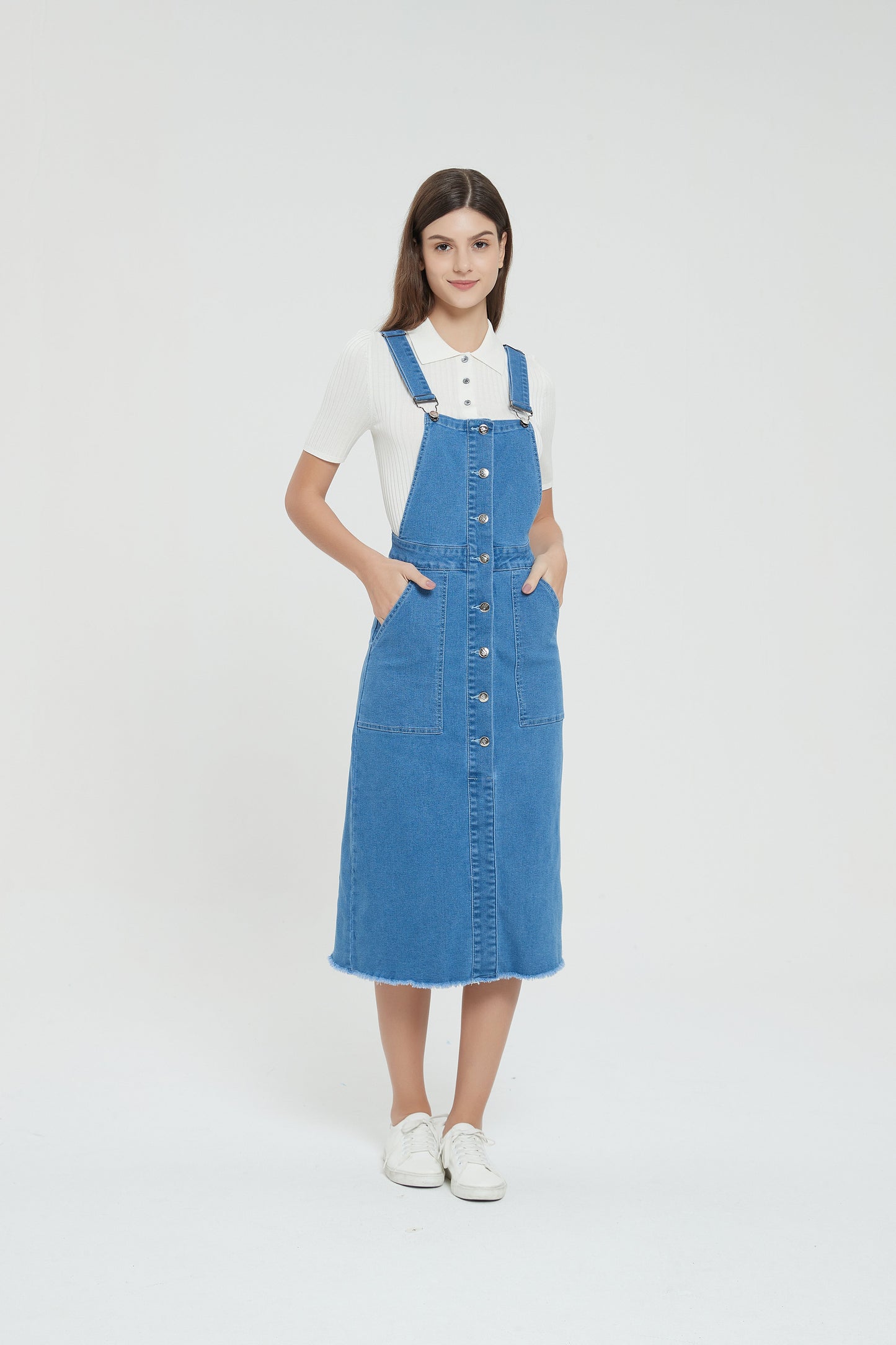 DENIM OVERALL DRESS byMM