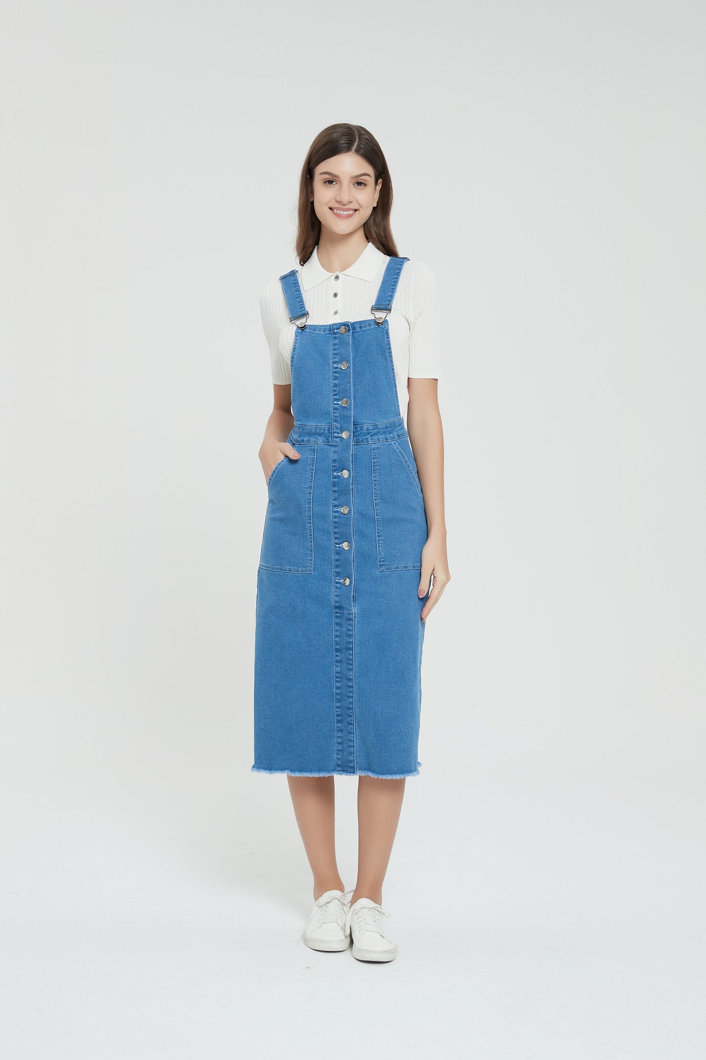 DENIM OVERALL DRESS byMM