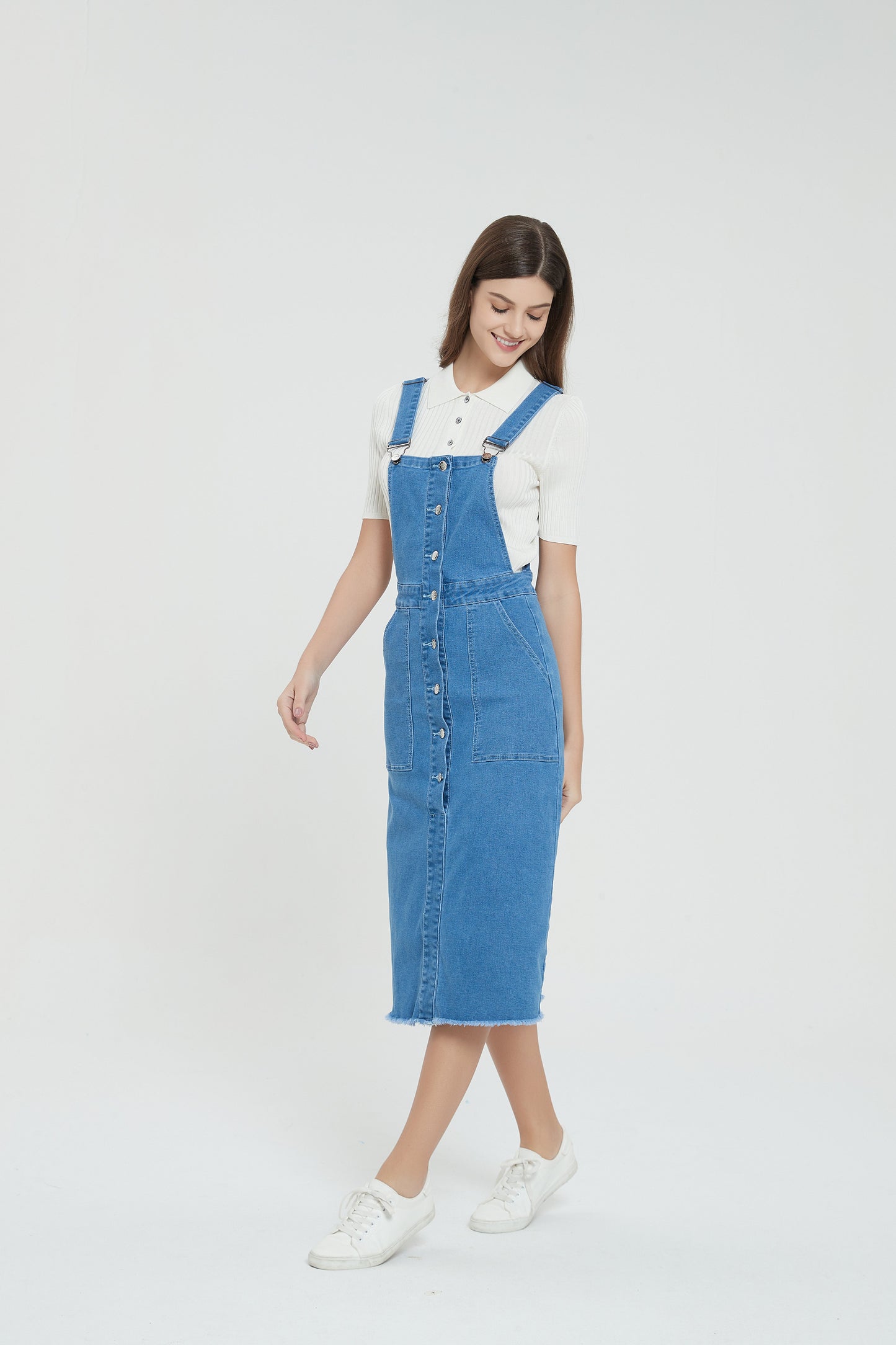 DENIM OVERALL DRESS byMM