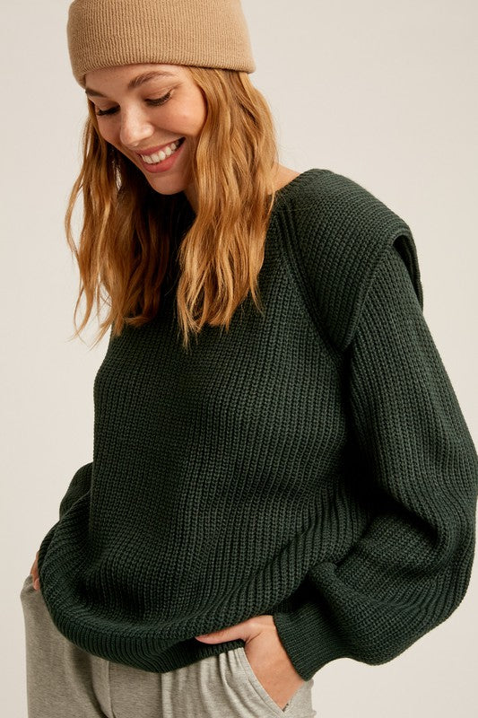 LAYERED SHOULDER SWEATER