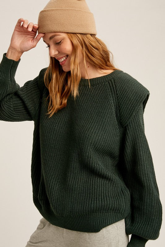 LAYERED SHOULDER SWEATER