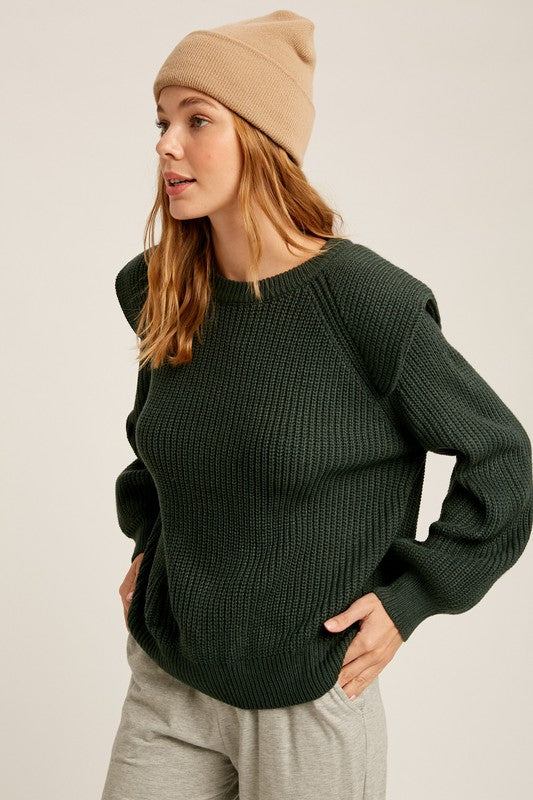 LAYERED SHOULDER SWEATER