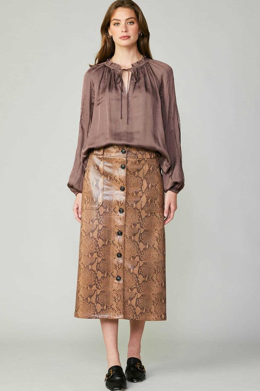 SNAKE PRINT SKIRT