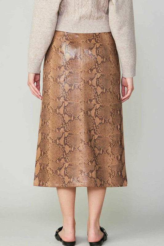 SNAKE PRINT SKIRT