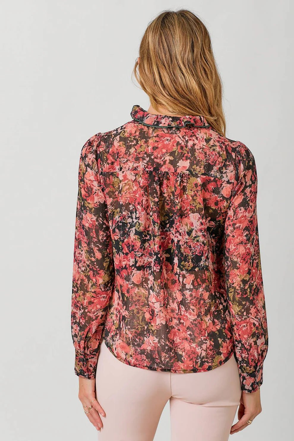 ROSIE CHIFFON RUFFLED BLOUSE