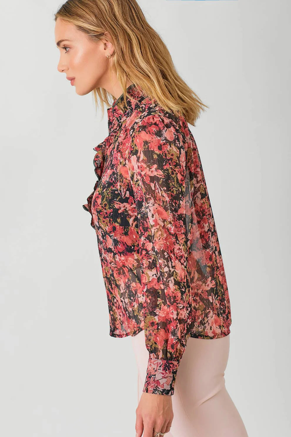 ROSIE CHIFFON RUFFLED BLOUSE