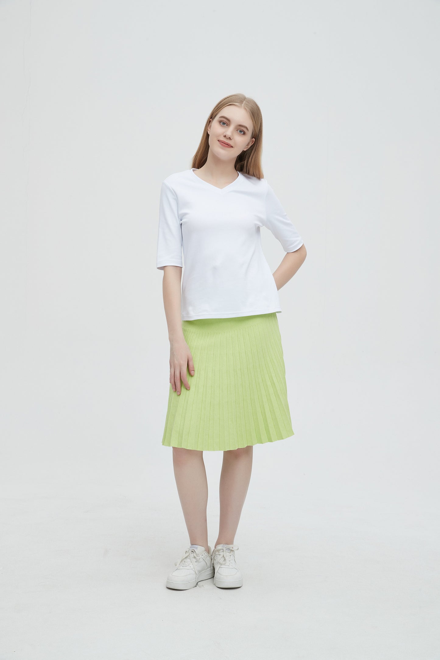 MM YEAR ROUND PLEATED - NEON GREEN