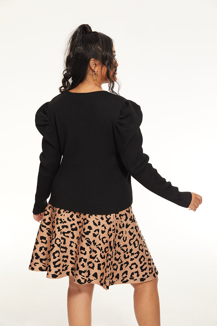 MM PURPLE LABEL - PUFFED SLEEVE TOP (PLUS SIZE)