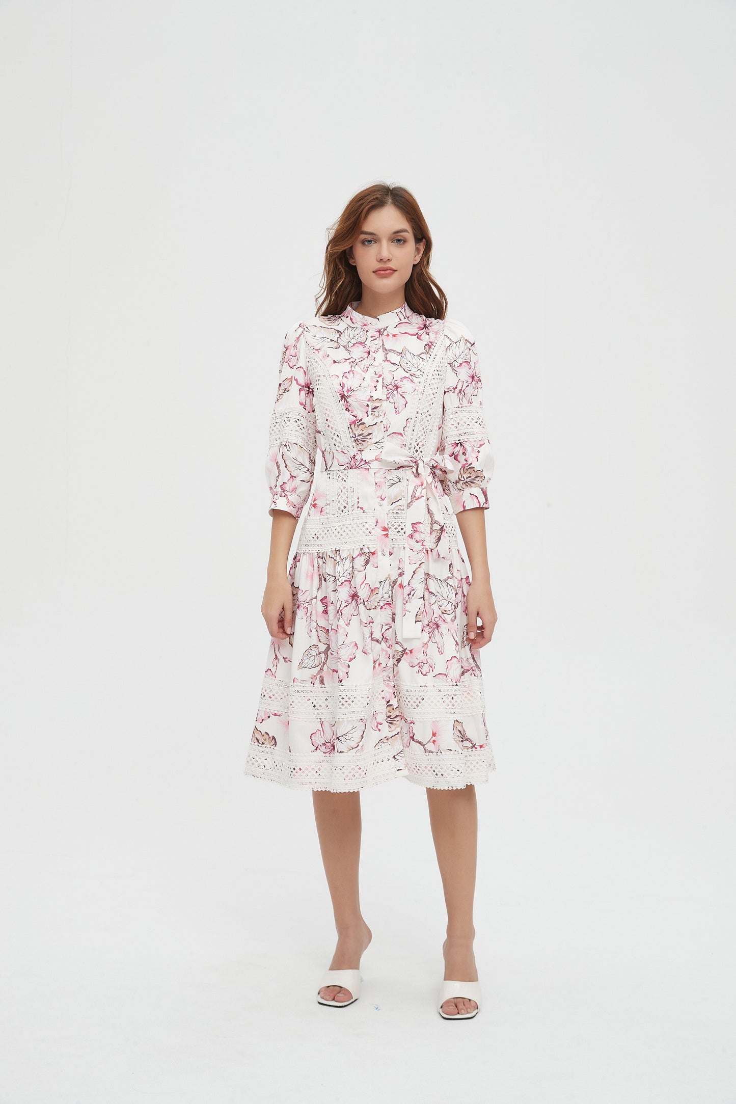 BELLAROSA FLORAL & LACE DRESS byMM