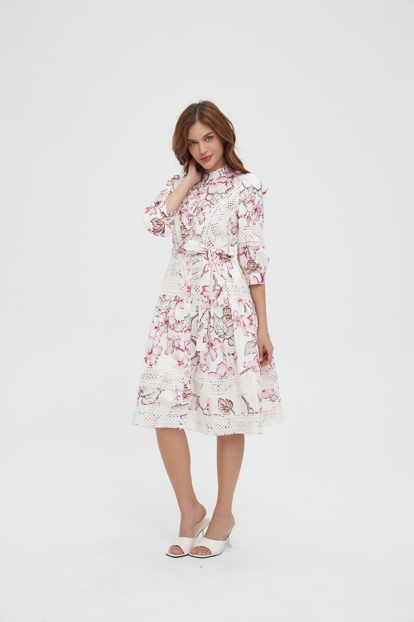 BELLAROSA FLORAL & LACE DRESS byMM