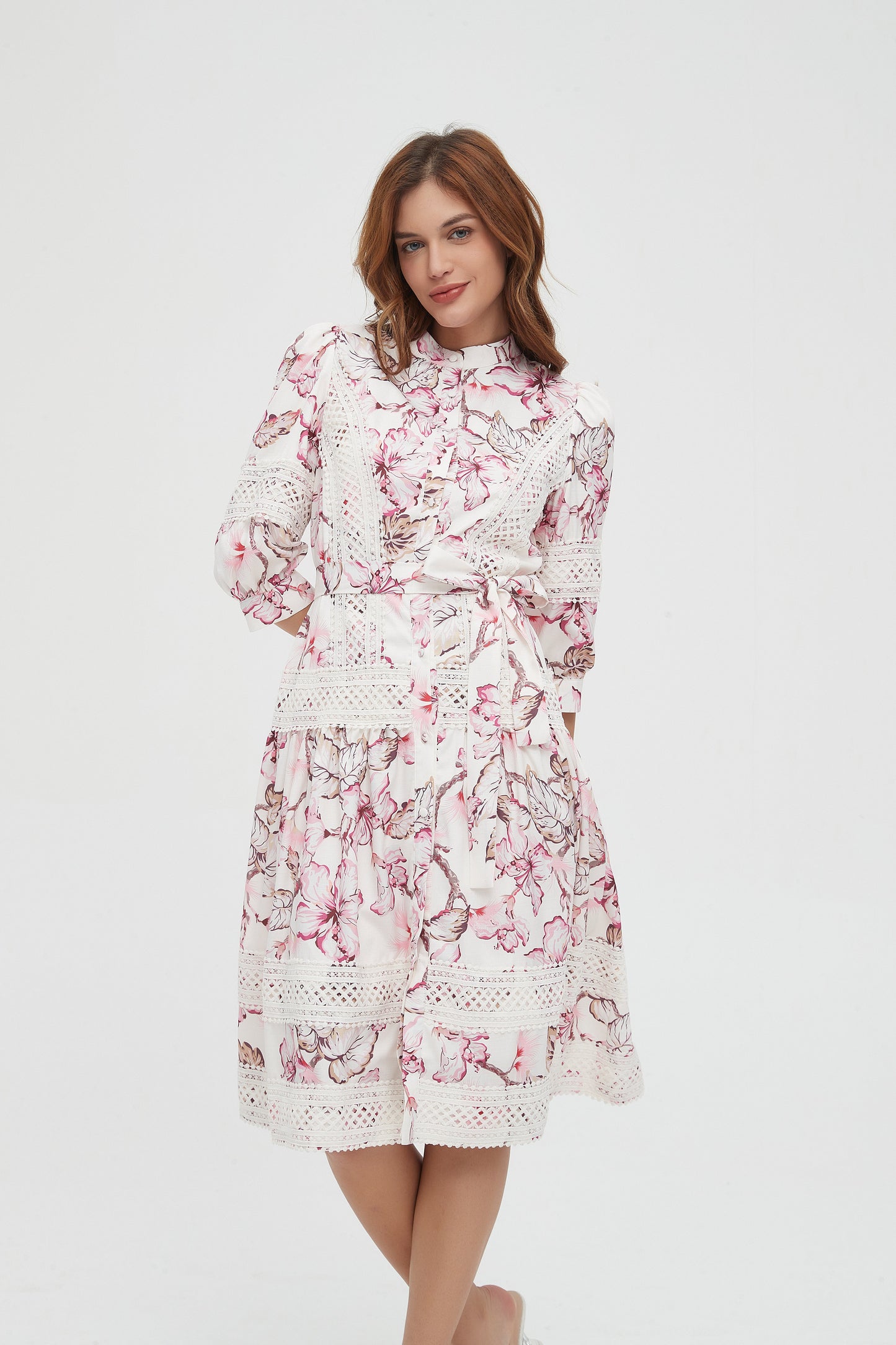 BELLAROSA FLORAL & LACE DRESS byMM