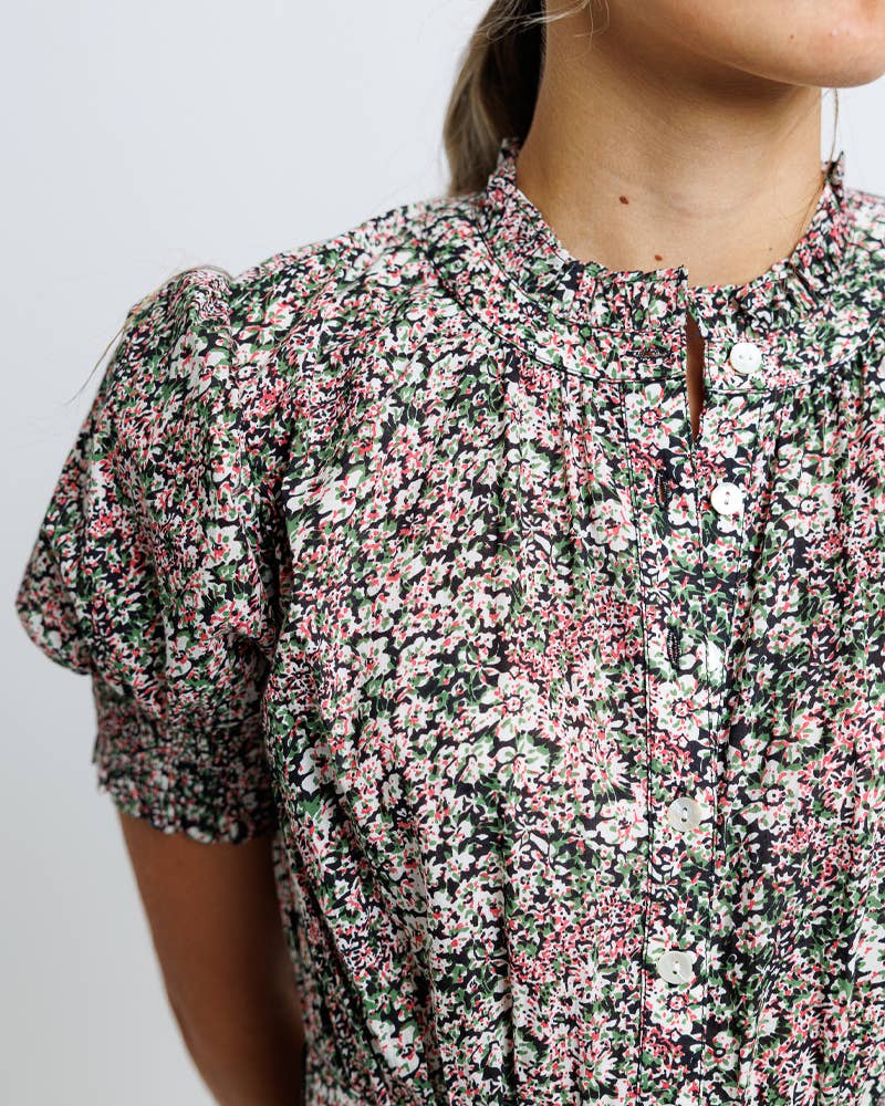 FLORAL BUTTON DOWN DRESS