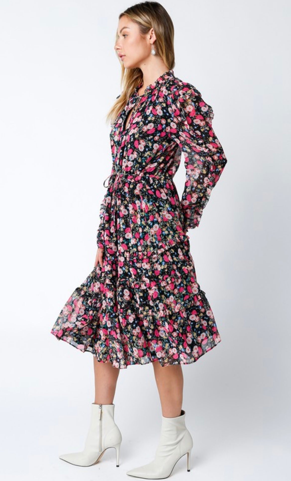 FLORAL MIDI DRESS