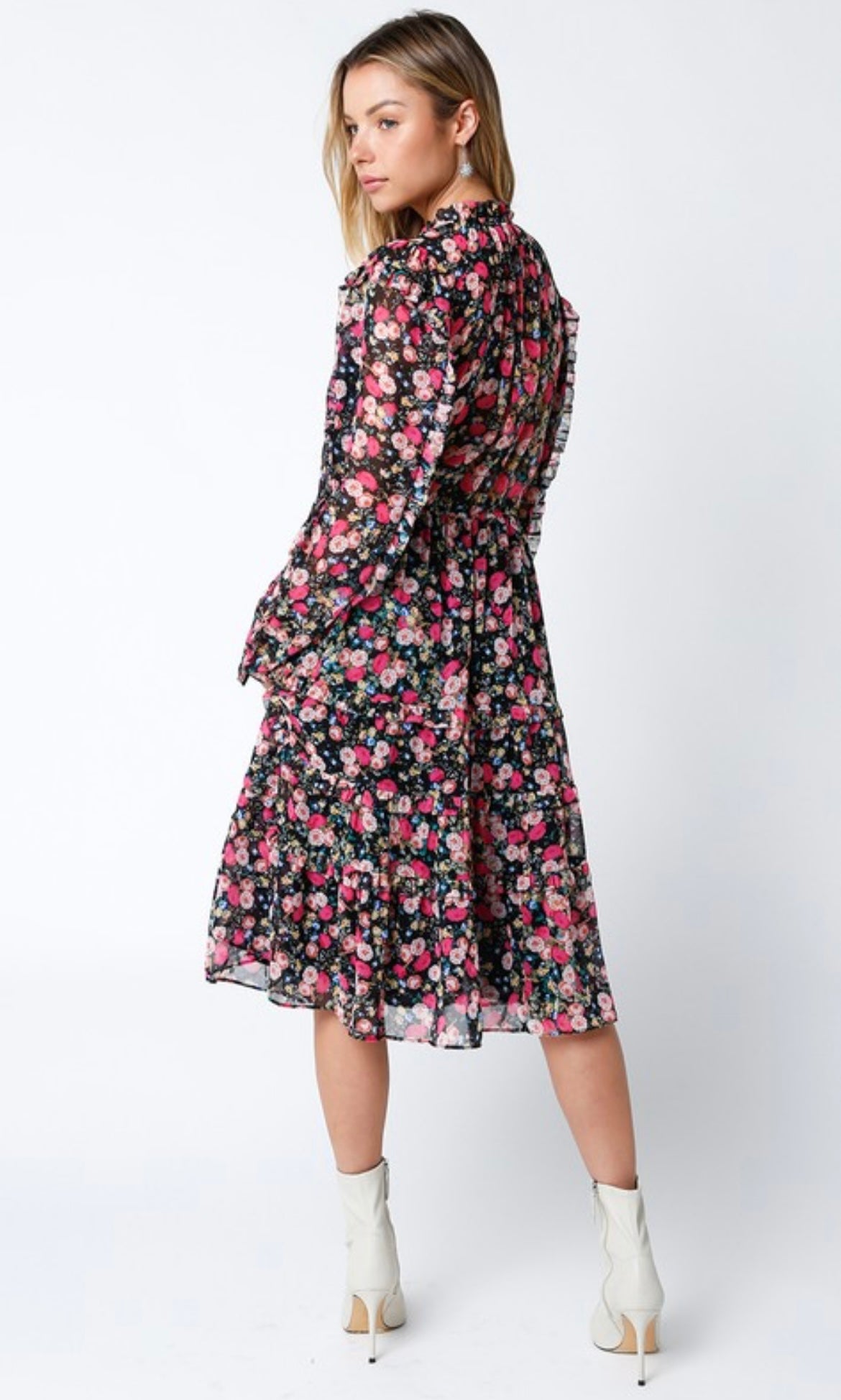 FLORAL MIDI DRESS