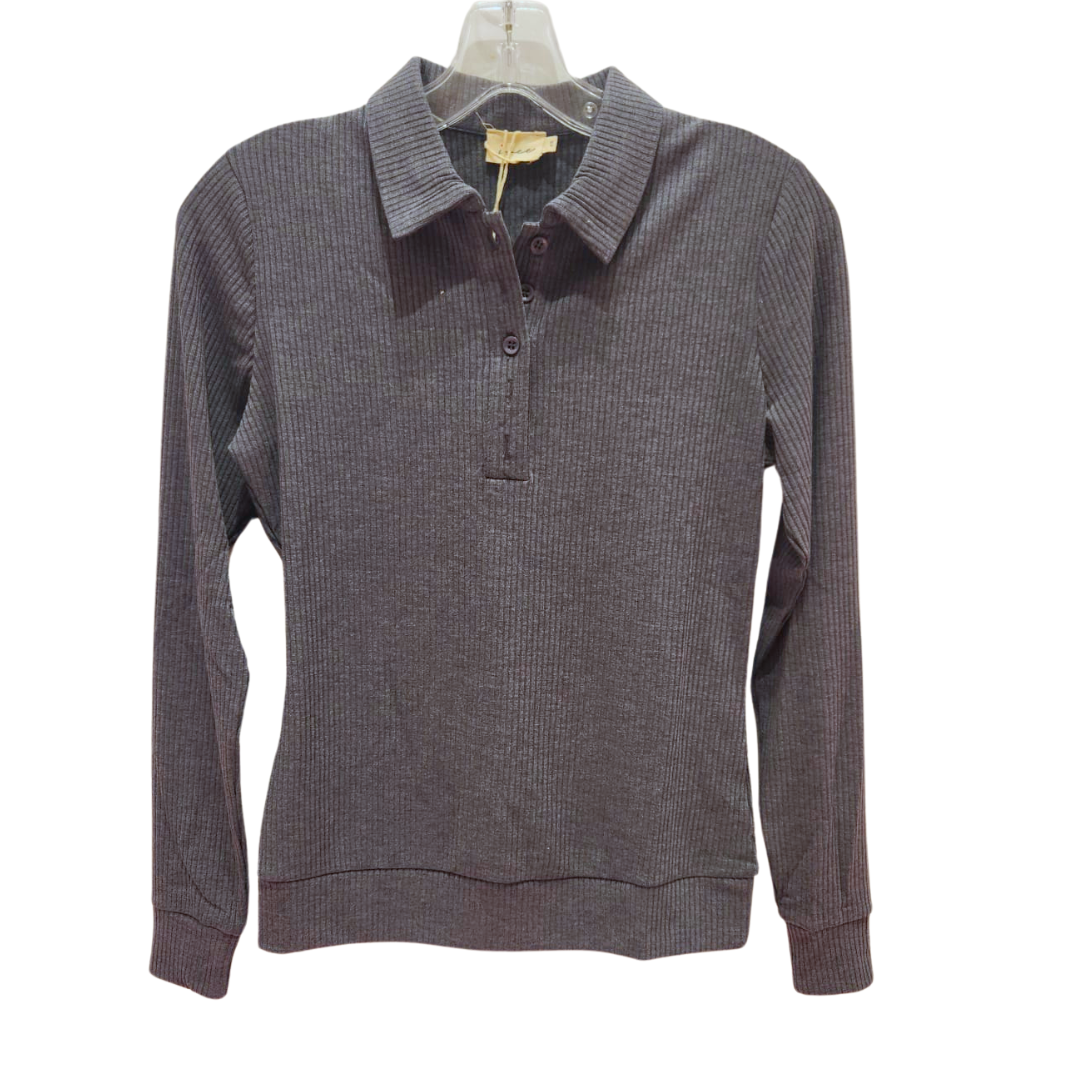 LONG SLEEVE POLO RIBBED TSHIRT