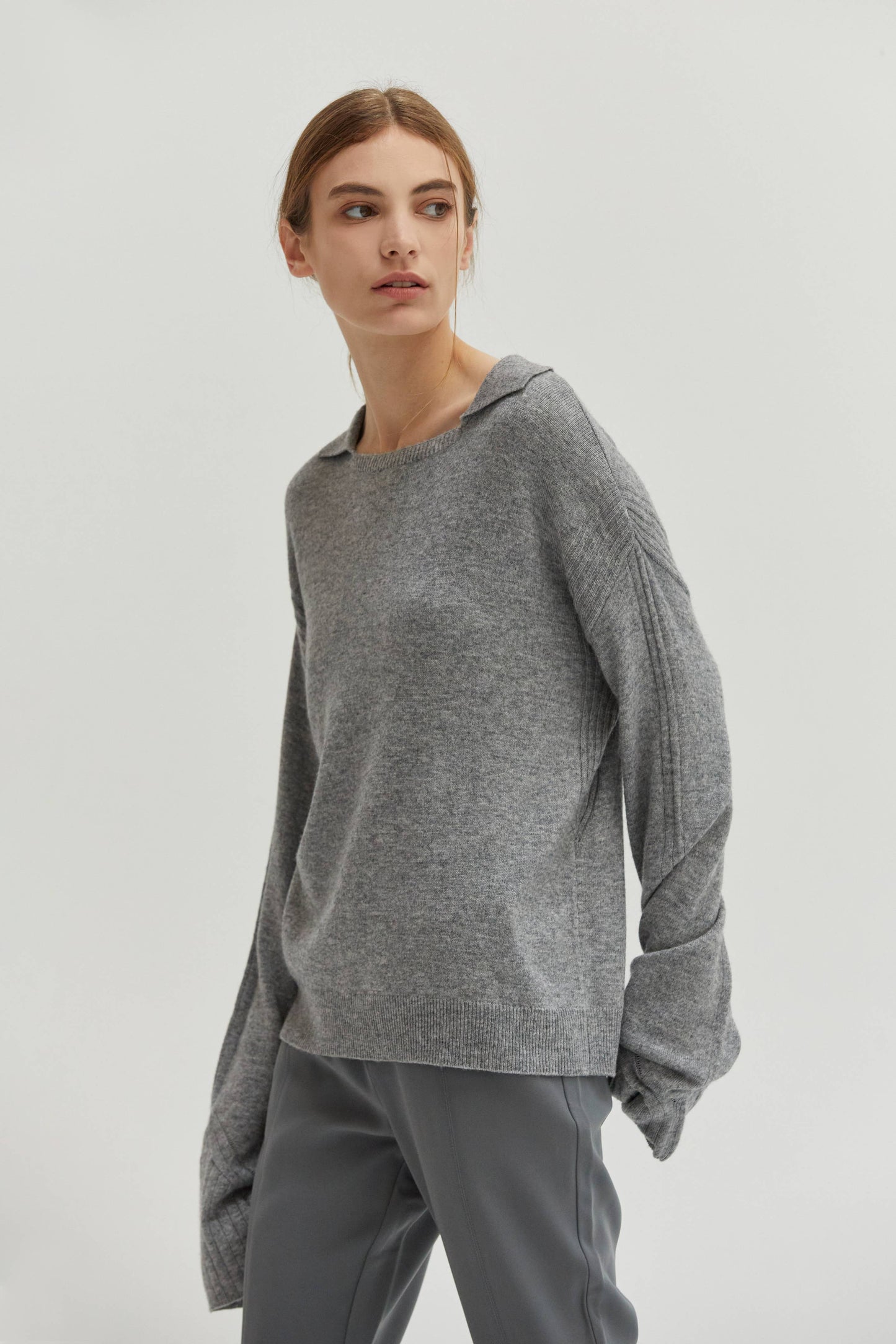 MALINE CASHMERE THIN KNIT SWEATER