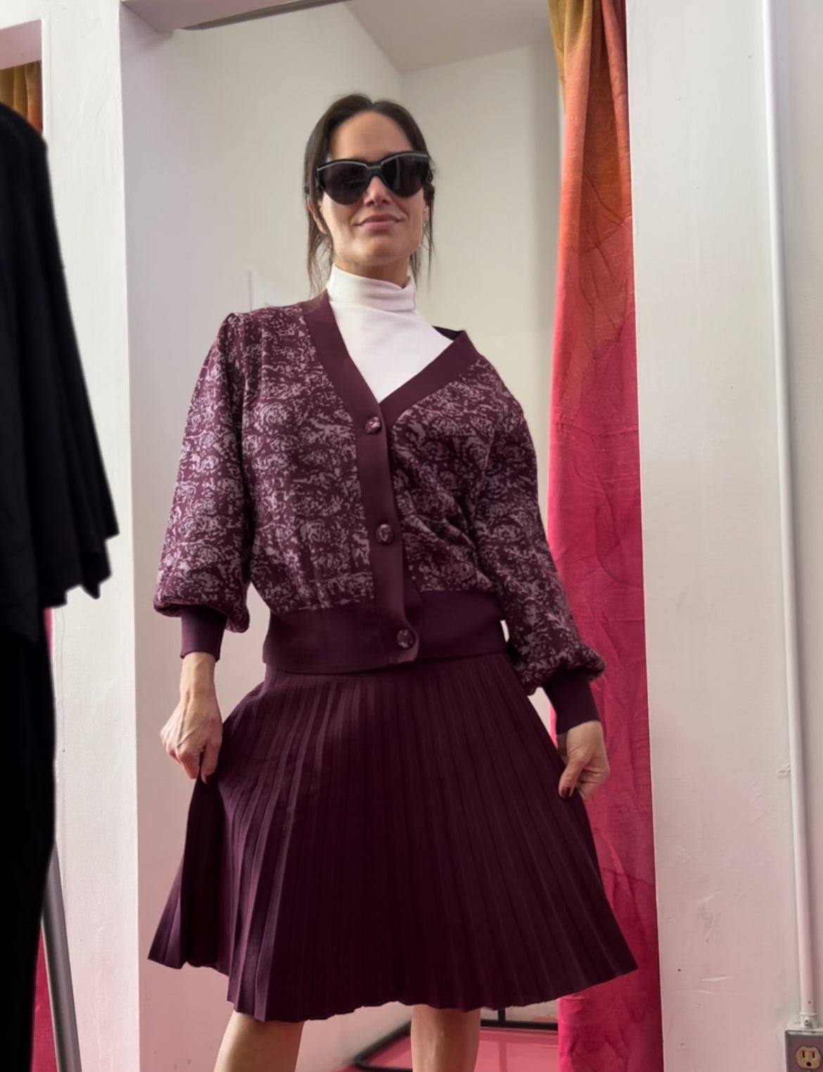 MM PLUM ROSE CARDI