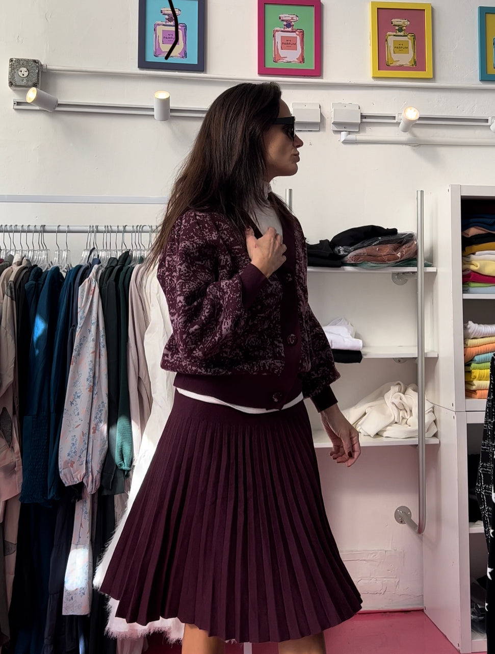 MM PLUM ROSE CARDI