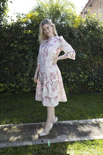 BELLAROSA FLORAL & LACE DRESS byMM