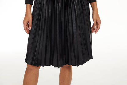 PURPLE LABEL (Plus Size) MM PLEATHER PLEATED