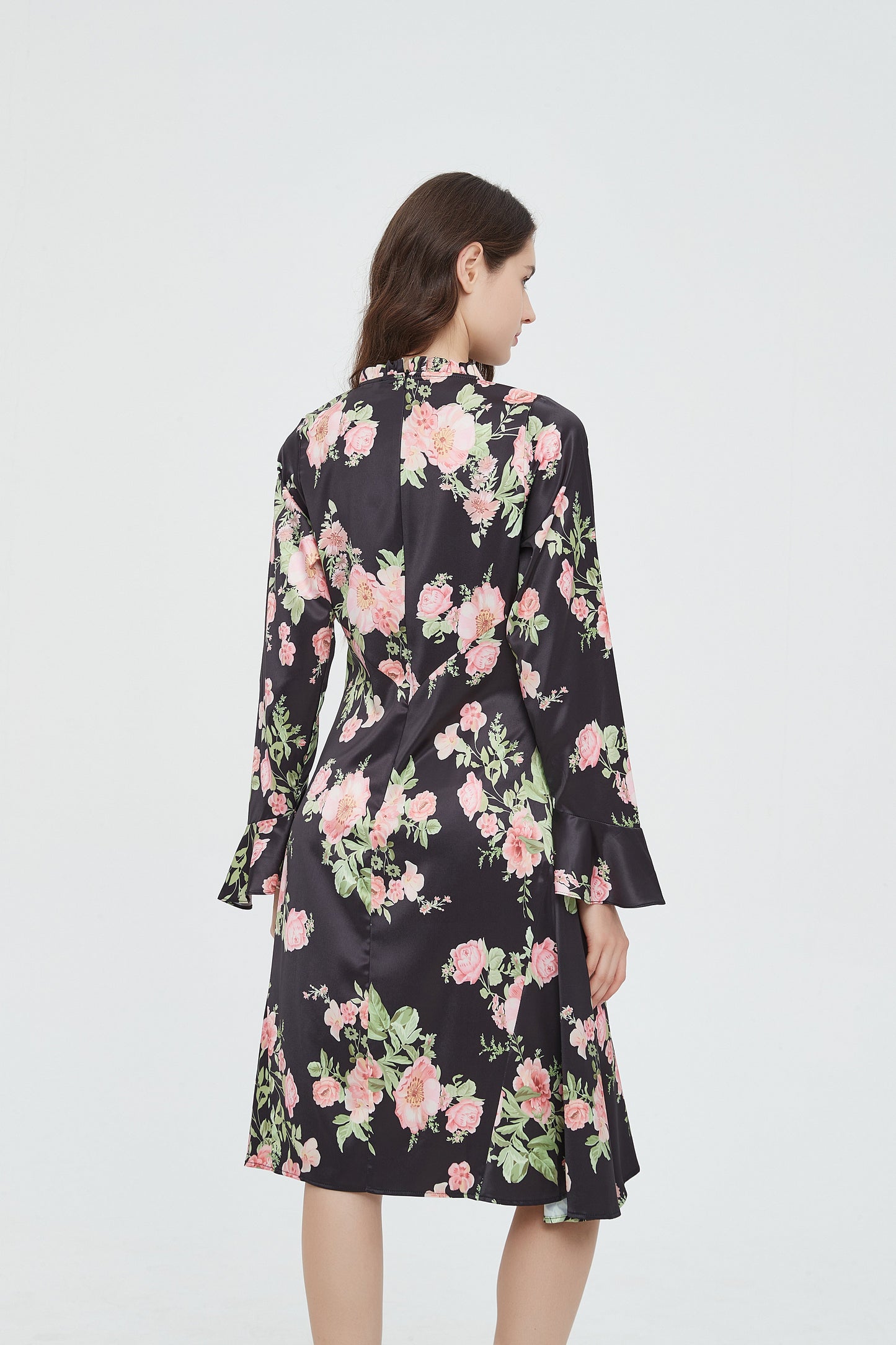 SUBTLE TIE RUCHED DRESS byMM - FLORAL