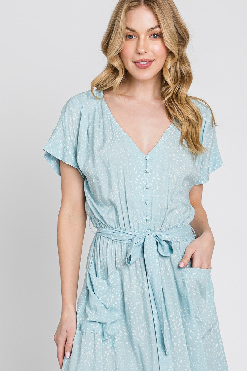 V NECK SOFT BUTTON DOWN