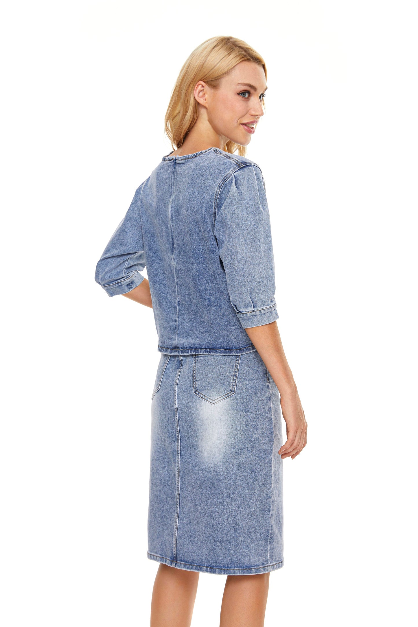 ACID WASH DENIM PERFECTION SKIRT byMM