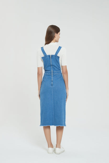 DENIM OVERALL DRESS byMM