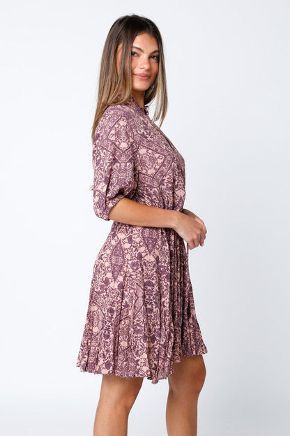 SHORT FLAREY BANDANA PRINT DRESS