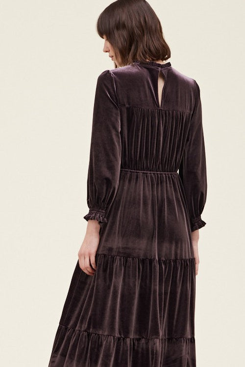 VELVET MIDI DRESS