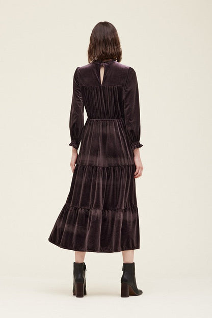 VELVET MIDI DRESS